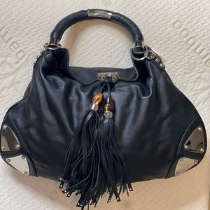 GUCCI ICONIC INDY BAMBOO BAG